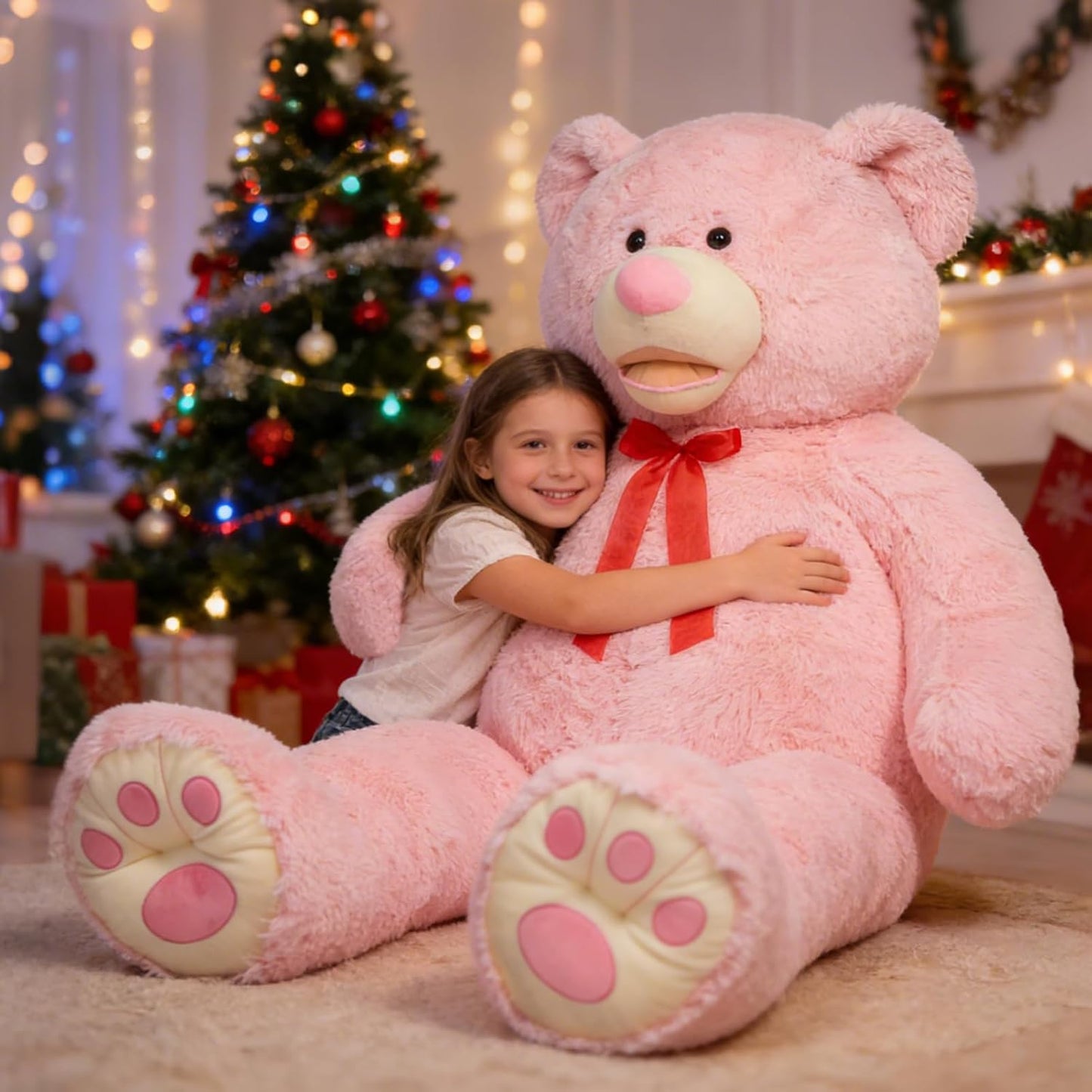 HollyHOME Oso de peluche gigante de 6 pies con patas bordadas, rega...