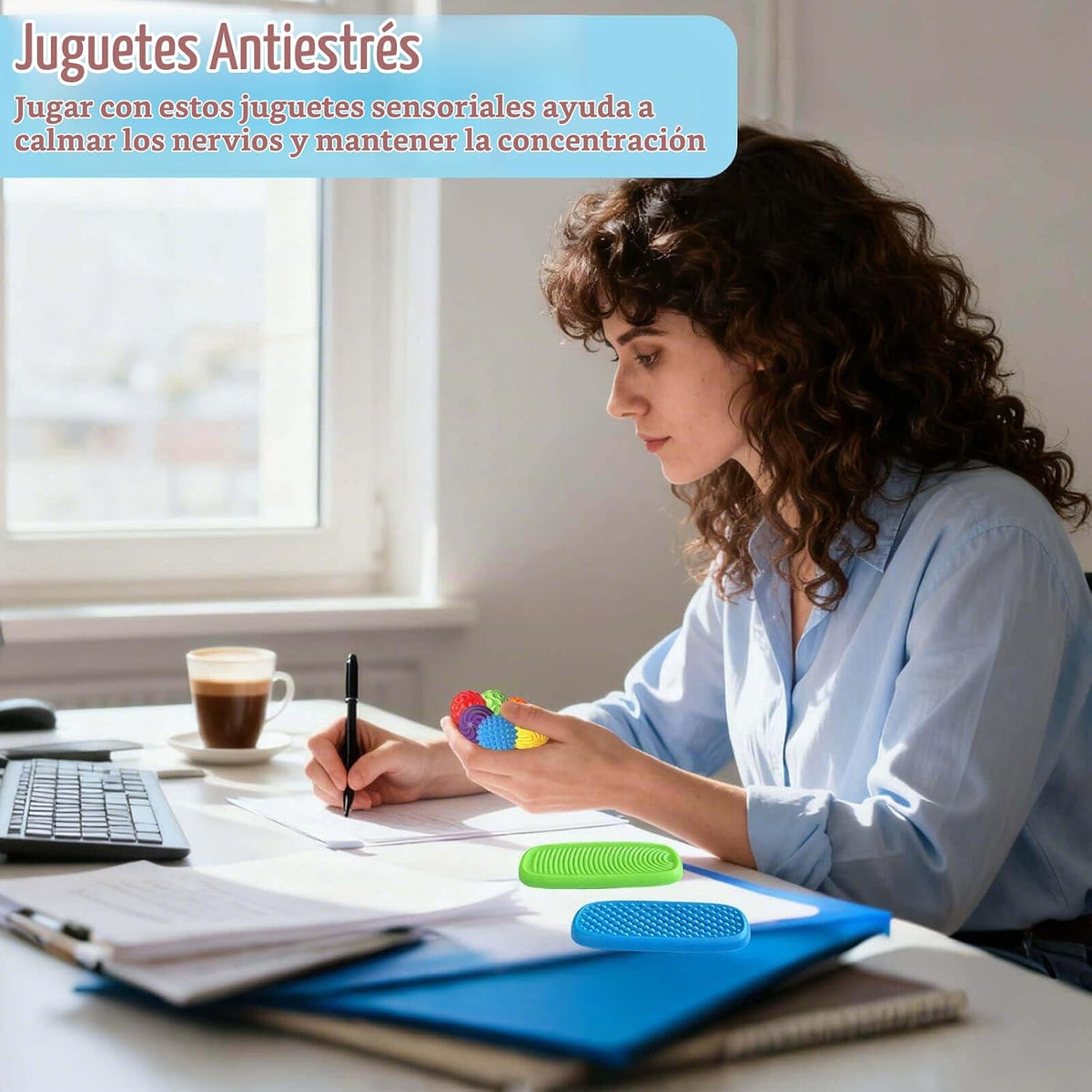 Juguetes Fidget de Silicona con Bolas Magnéticas y Piedras Sensoria...