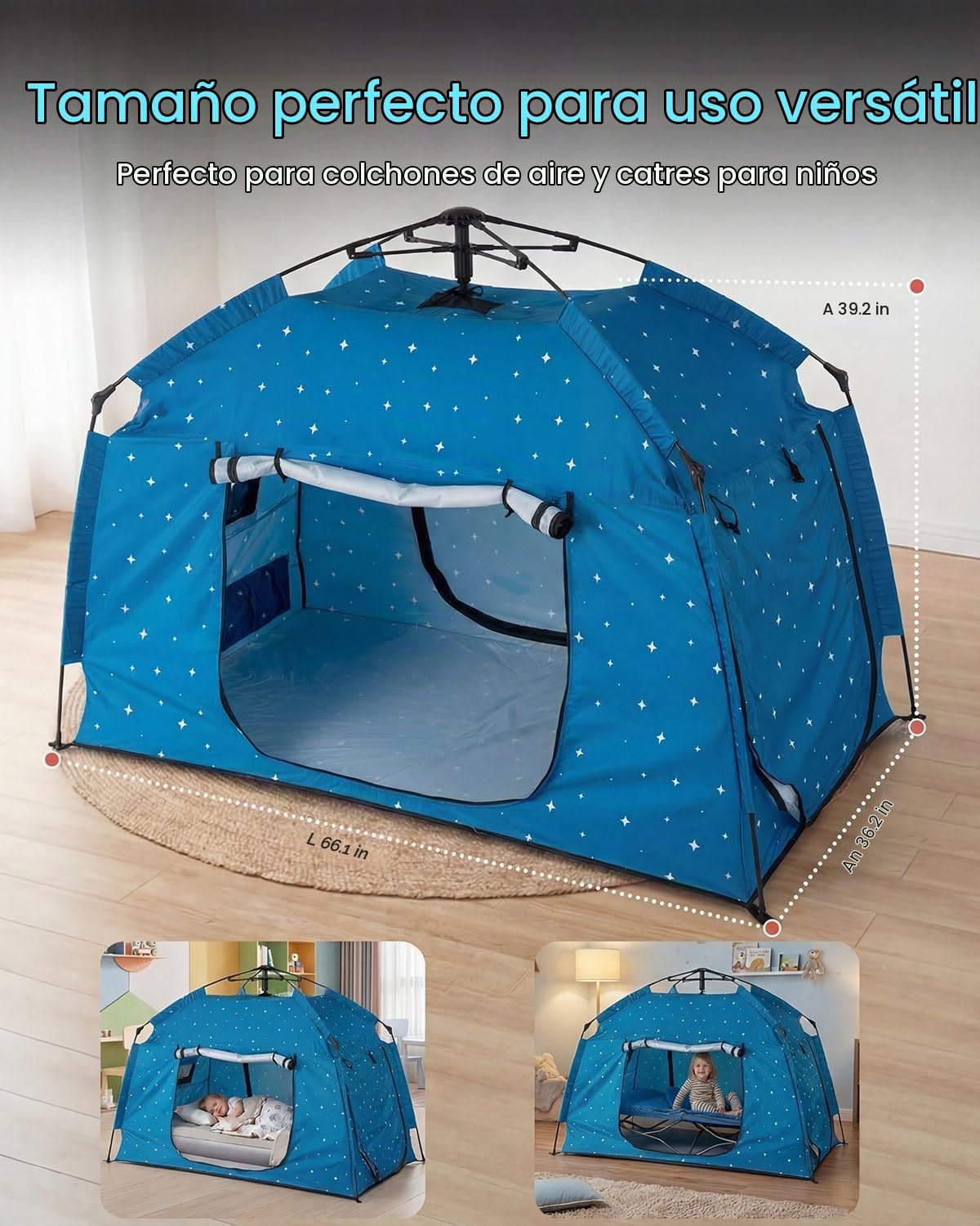 Tienda de campaña para niños, casa de juegos portátil para niños, f...