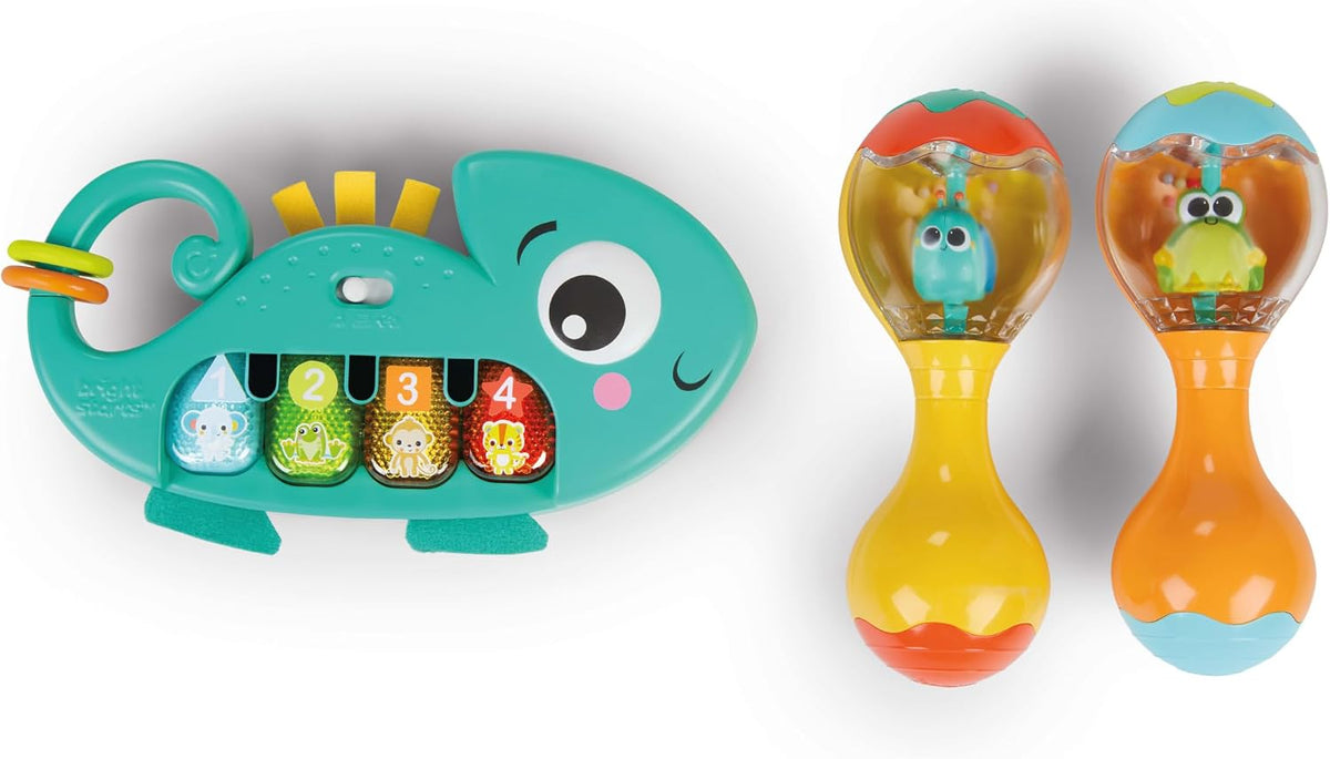 Bright Starts Tropical Tunes Maracas y piano juego de juguetes musi...