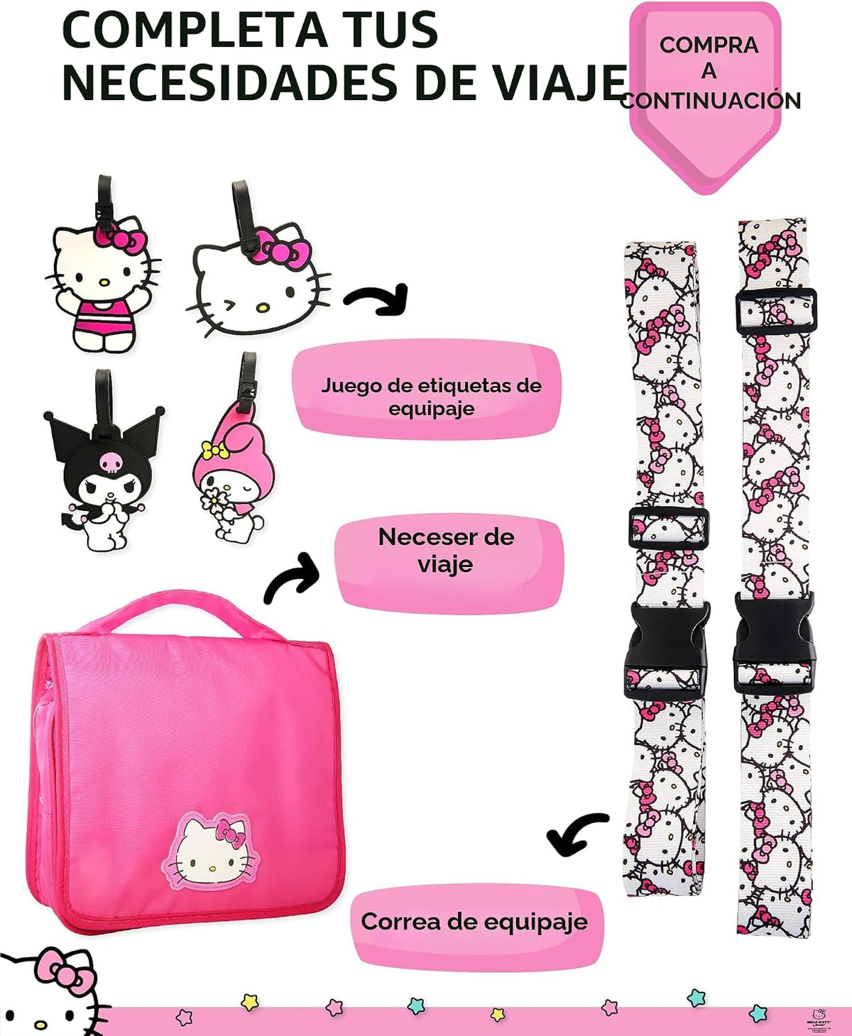Hello Kitty Funda de pasaporte para licencia oficial de viaje, rega...