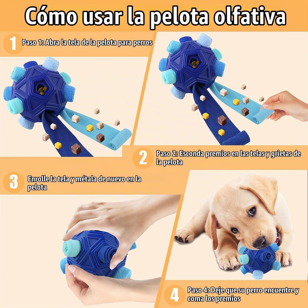 Petration Pelota Olfateadora para Perros - Juguetes Interactivos de...