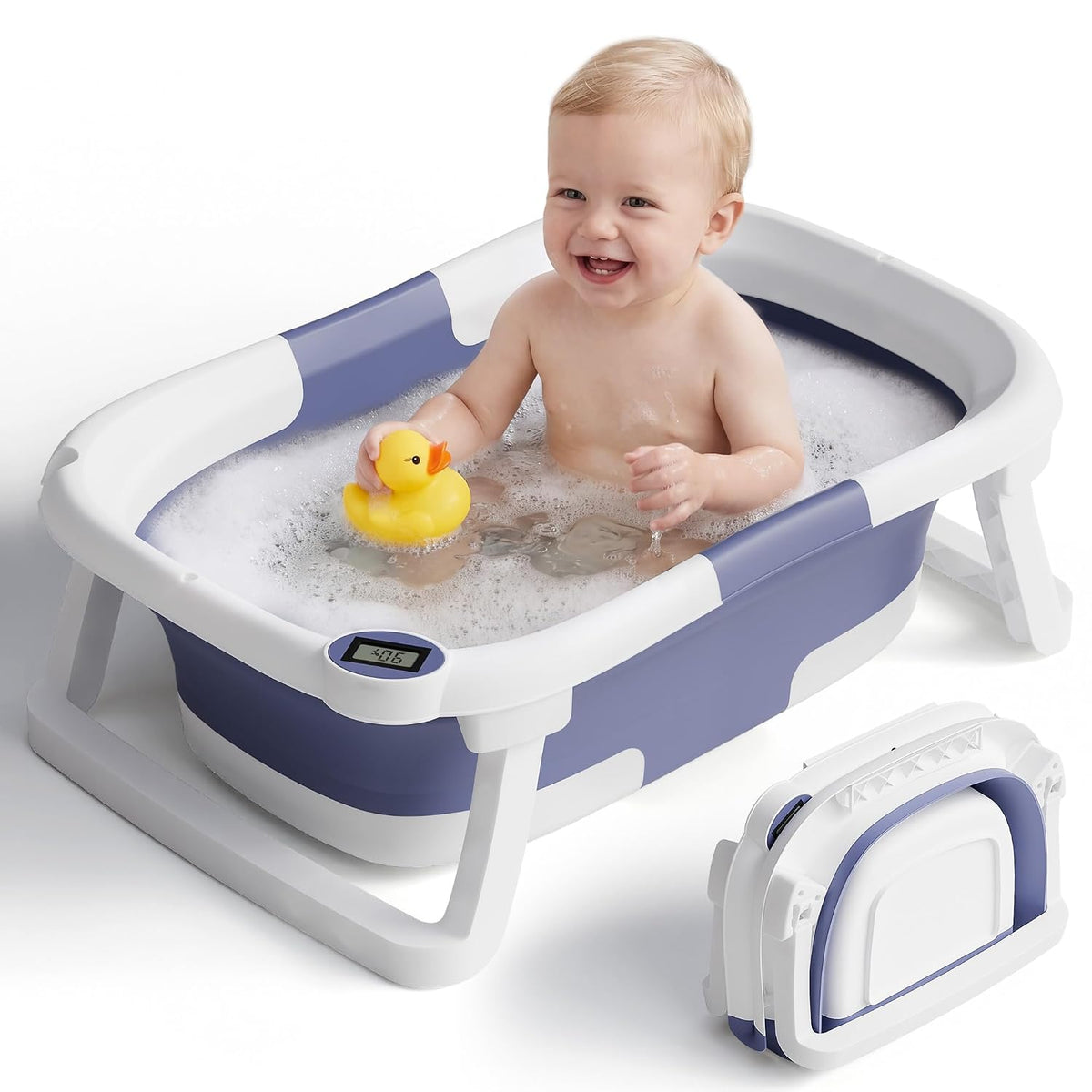 iBabyMax Bañera plegable para recién nacidos a niños pequeños, bañe...