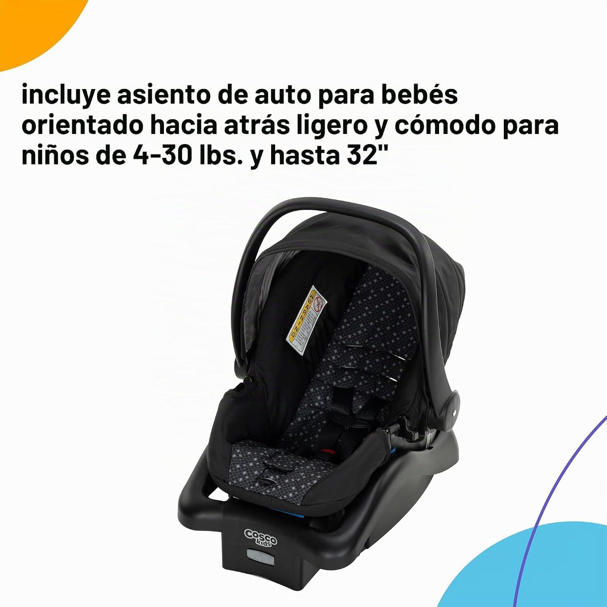 Cosco Sistema de viaje simple para niños, ladrillo