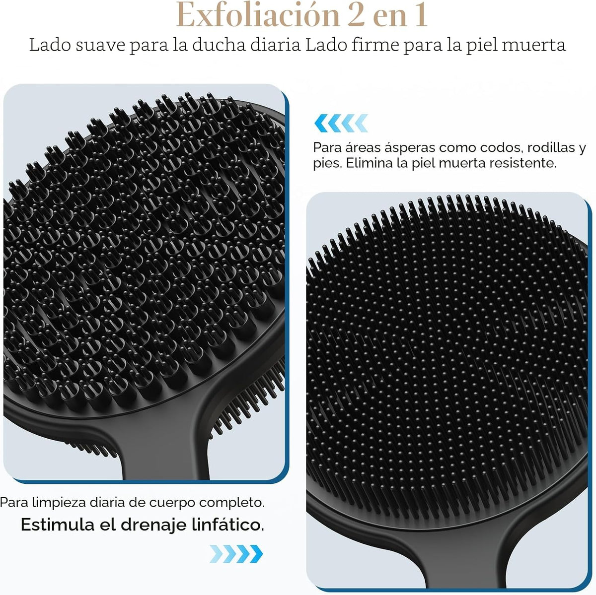 Depurador de silicona para la espalda para ducha y limpiador facial...