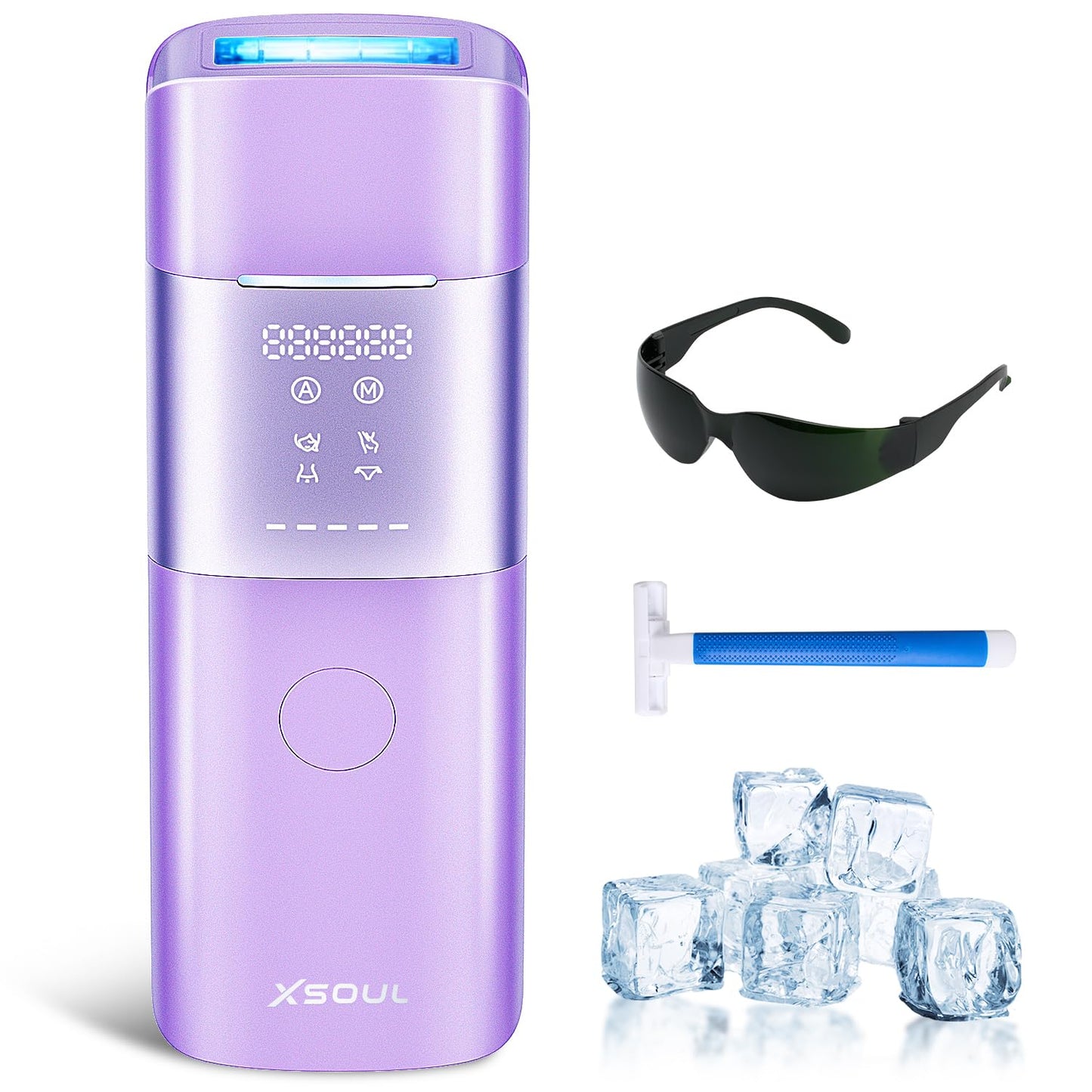Xsoul - Depiladora láser con enfriamiento de hielo de zafiro a 5℃,...