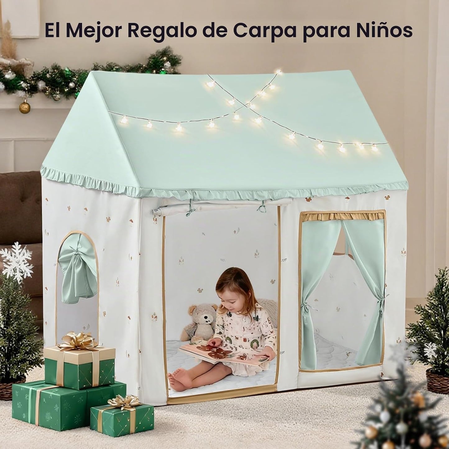 Tiny Land Tienda de campaña para niños, casa de juegos para interio...