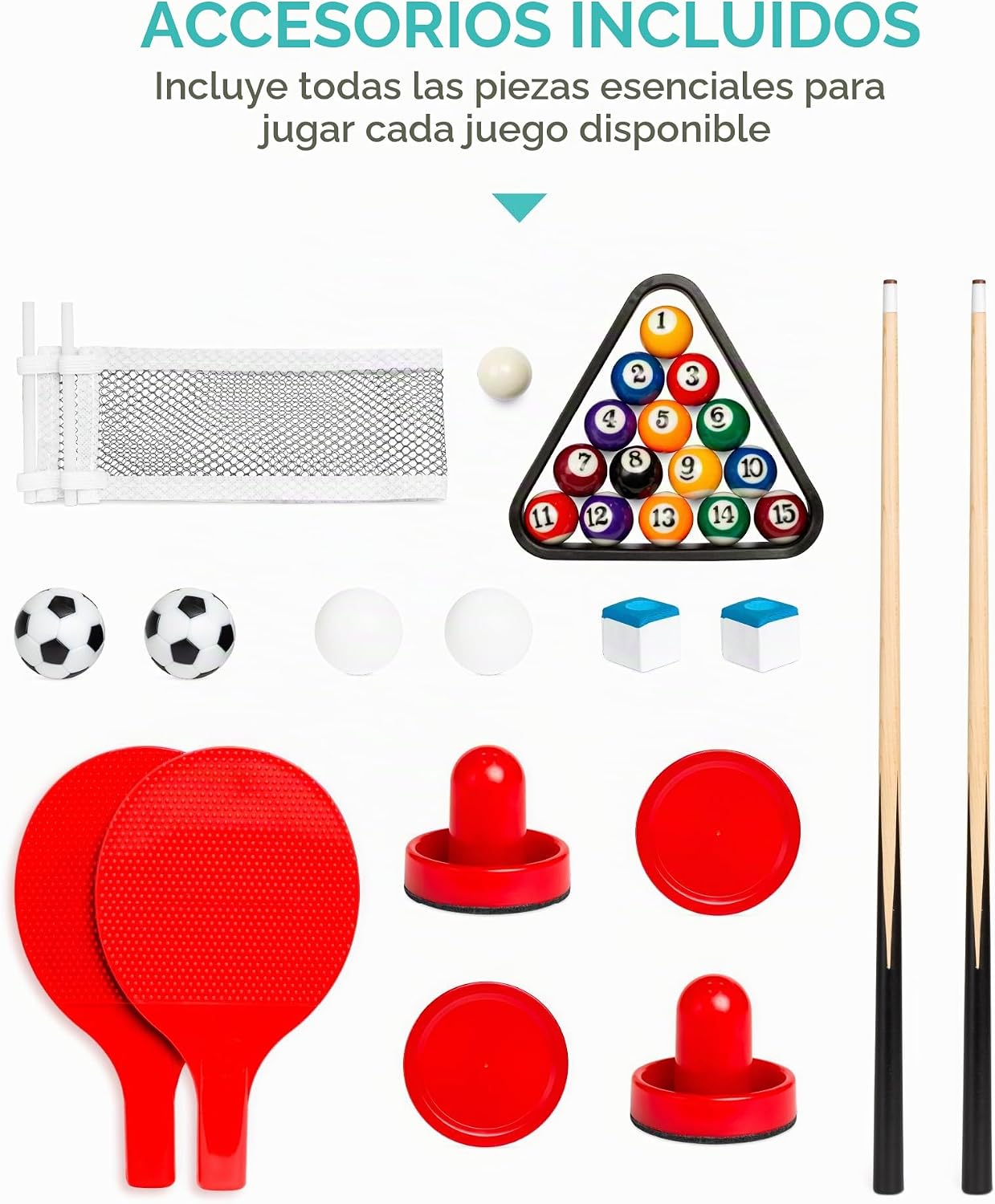 Best Choice Products Mesa de juegos múltiples 4 en 1, juego de arca...