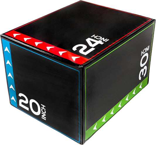 BalanceFrom Caja de salto pliométrica de espuma 3 en 1 para gimnasi...