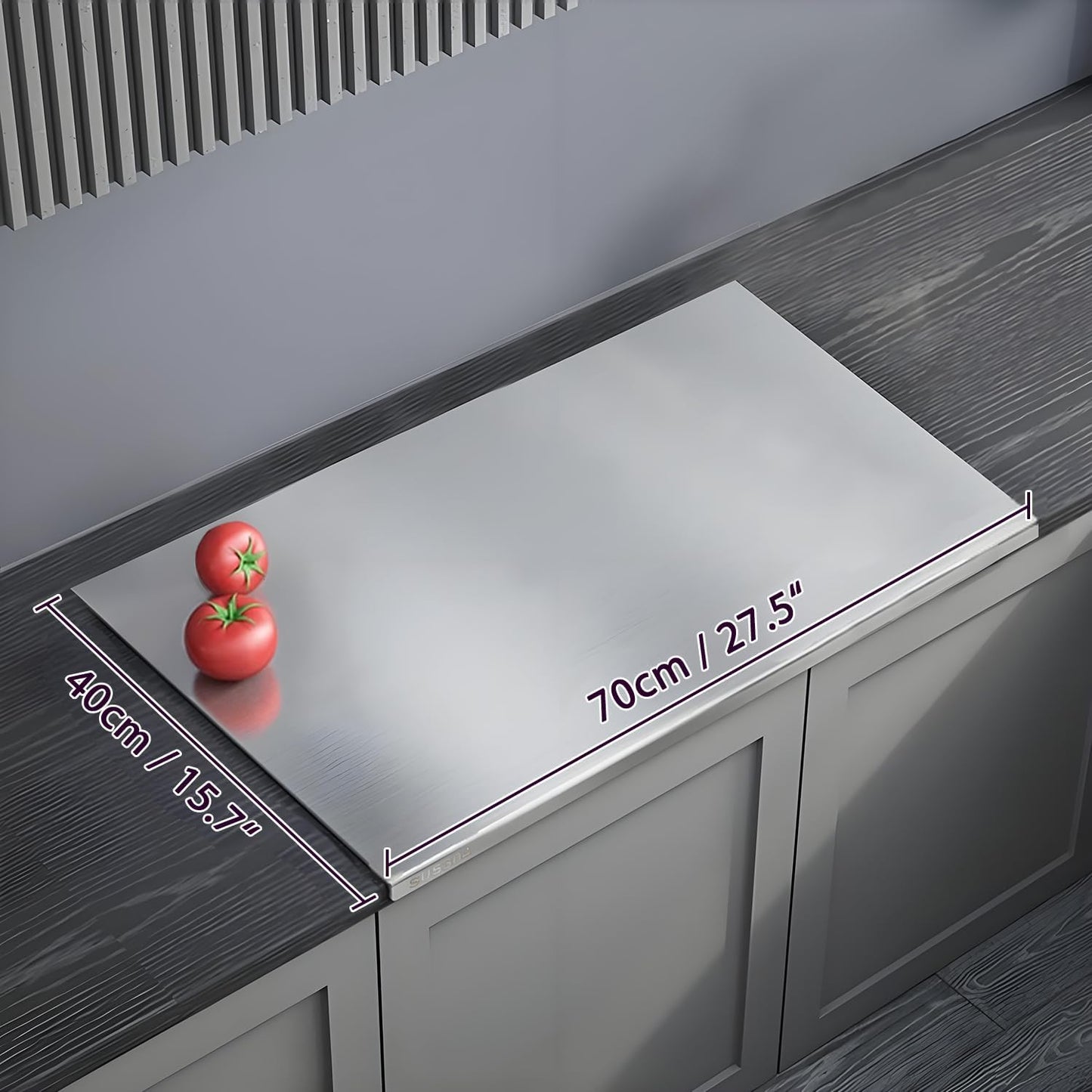 Tabla de cortar de acero inoxidable 304 - Tabla de cortar de cocina...
