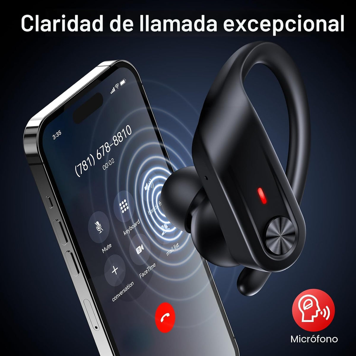 TAGRY Auriculares inalámbricos híbridos con cancelación activa de r...