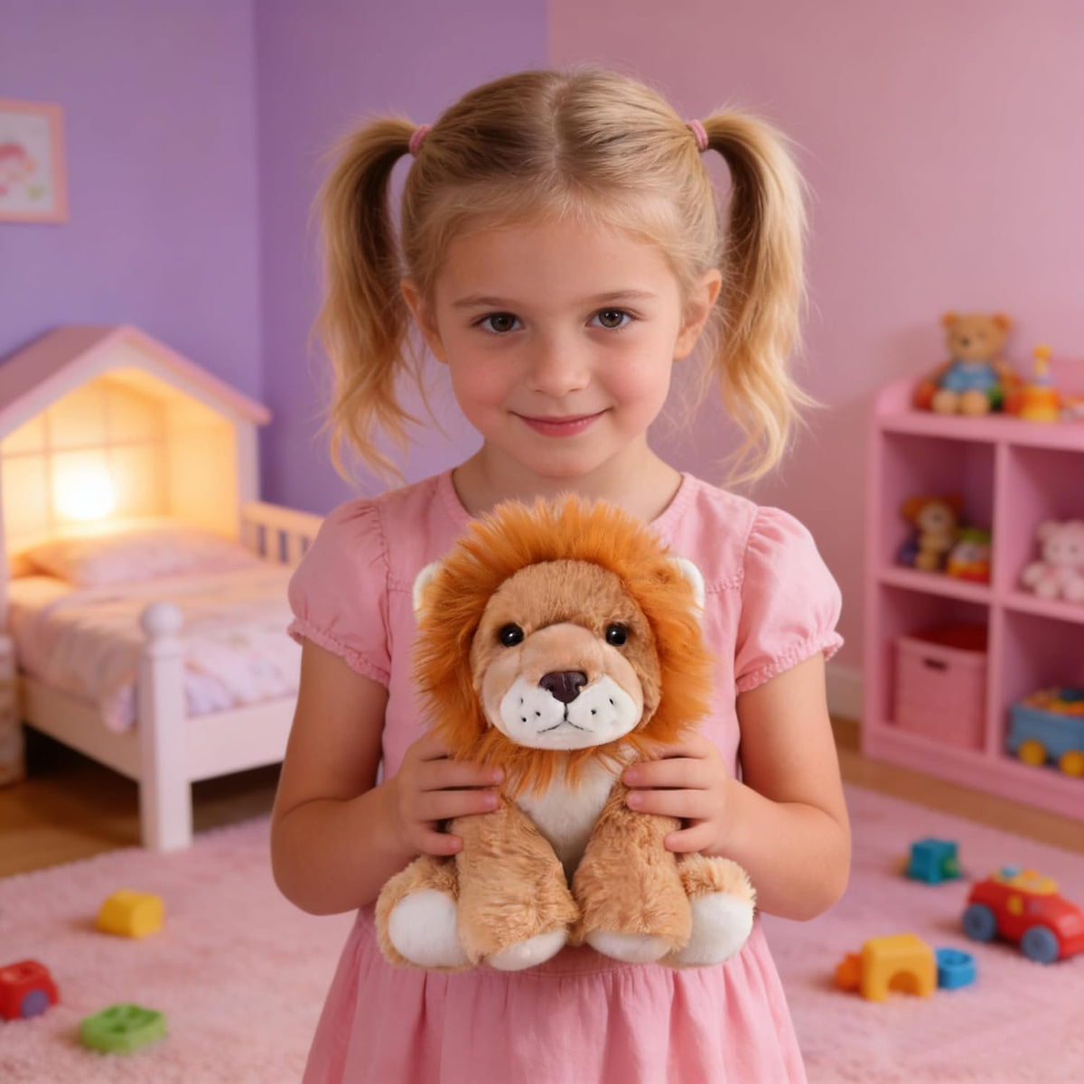 YUKOUQIAN Peluche de león de 8 pulgadas para niñas y niños, Navidad...