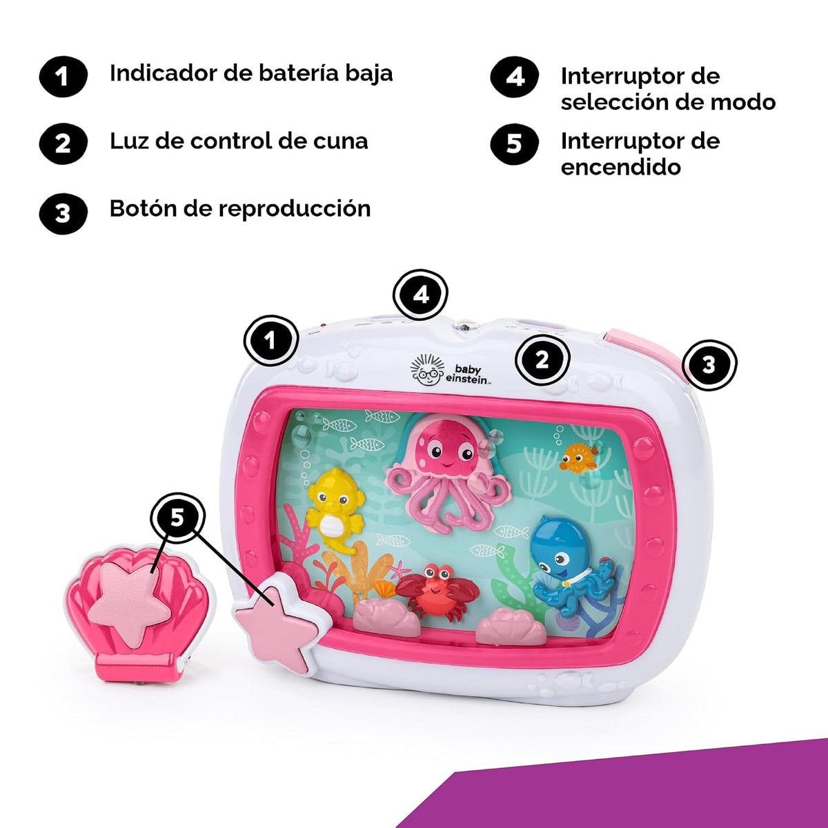 Baby Einstein Sea Dreams Soother - Juguete musical calmante para cu...