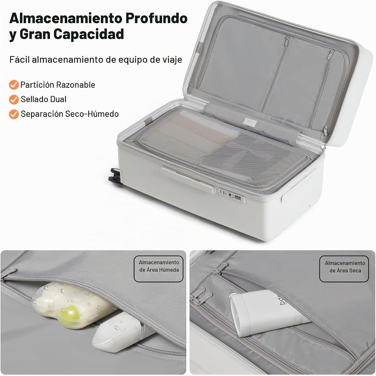Maleta Grande de Equipaje Mixi Trunk PC de Carcasa Dura con Ruedas...