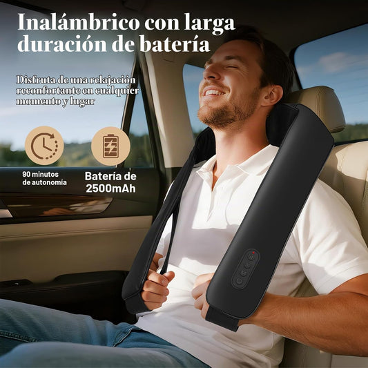 CuPiLo Masajeador de cuello inalámbrico para aliviar el dolor de te...