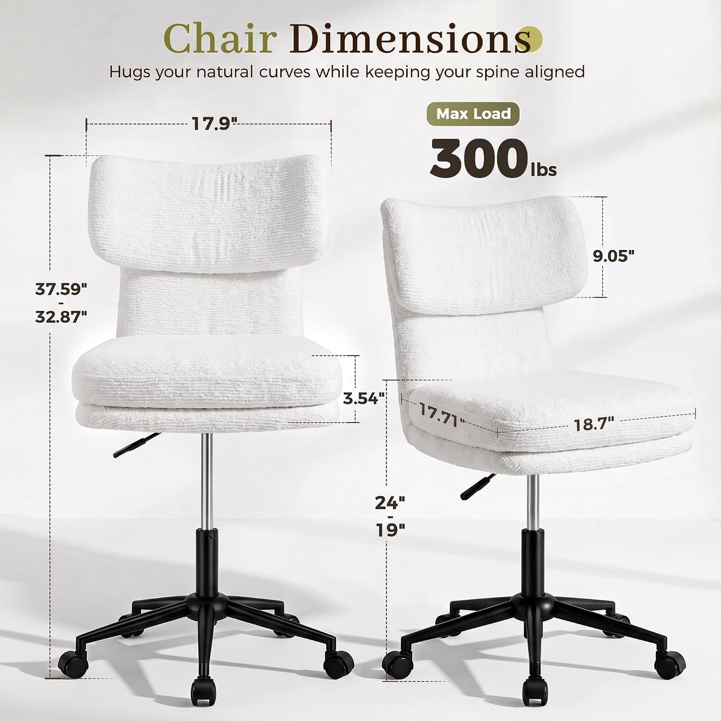 GTPOFFICE Silla de tocador, cómoda silla de oficina, silla de salón...