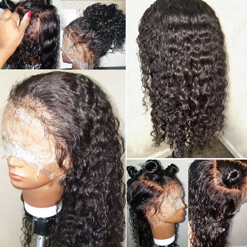 Pelucas de pelo humano de encaje completo para las mujeres negras,...