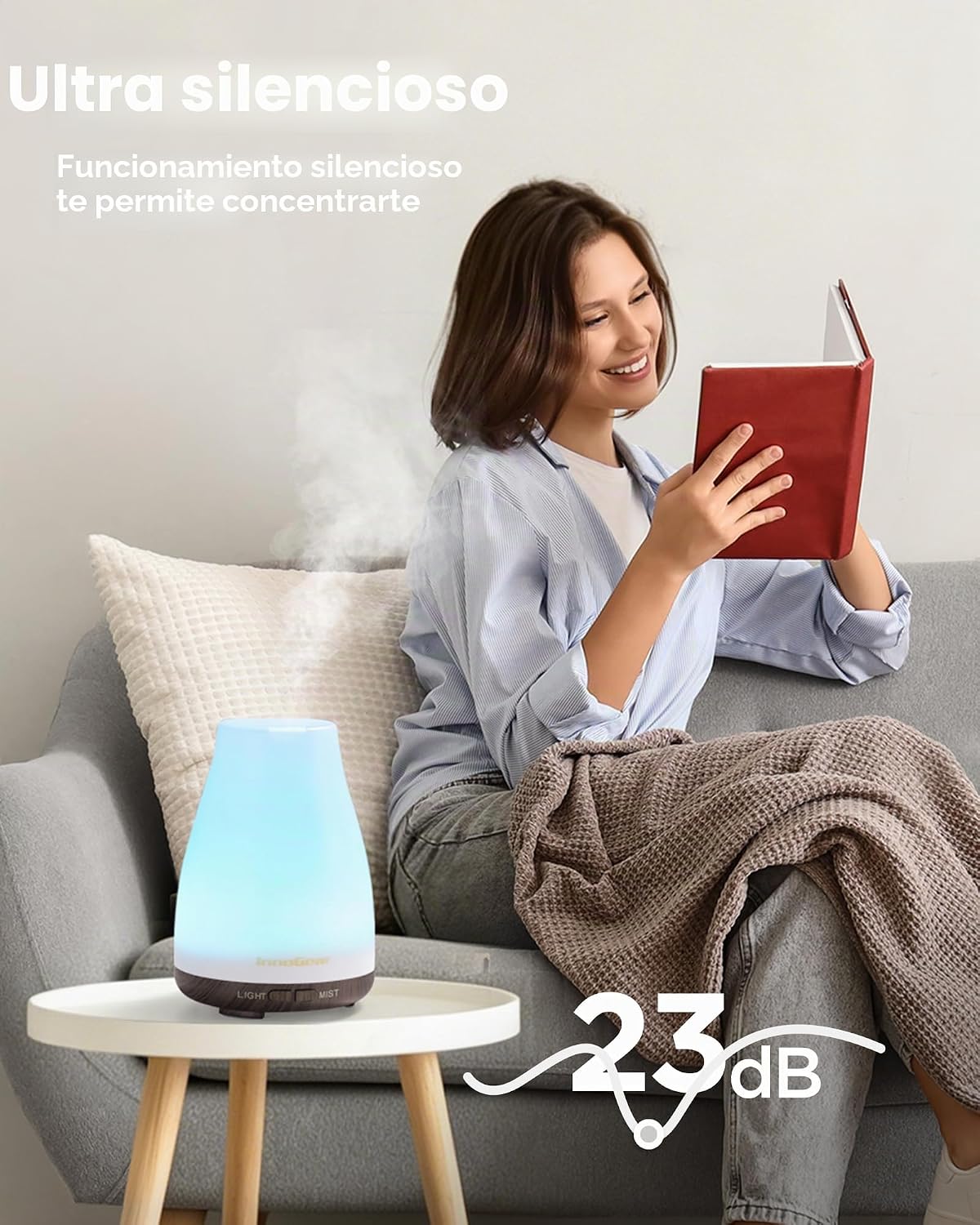 InnoGear Difusor de aceite esencial, difusores ultrasónicos para el...