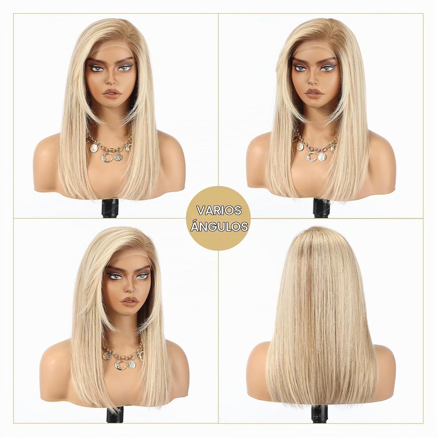 Wear but free KKU Pelucas de cabello 100% humano para mujer, peluca...