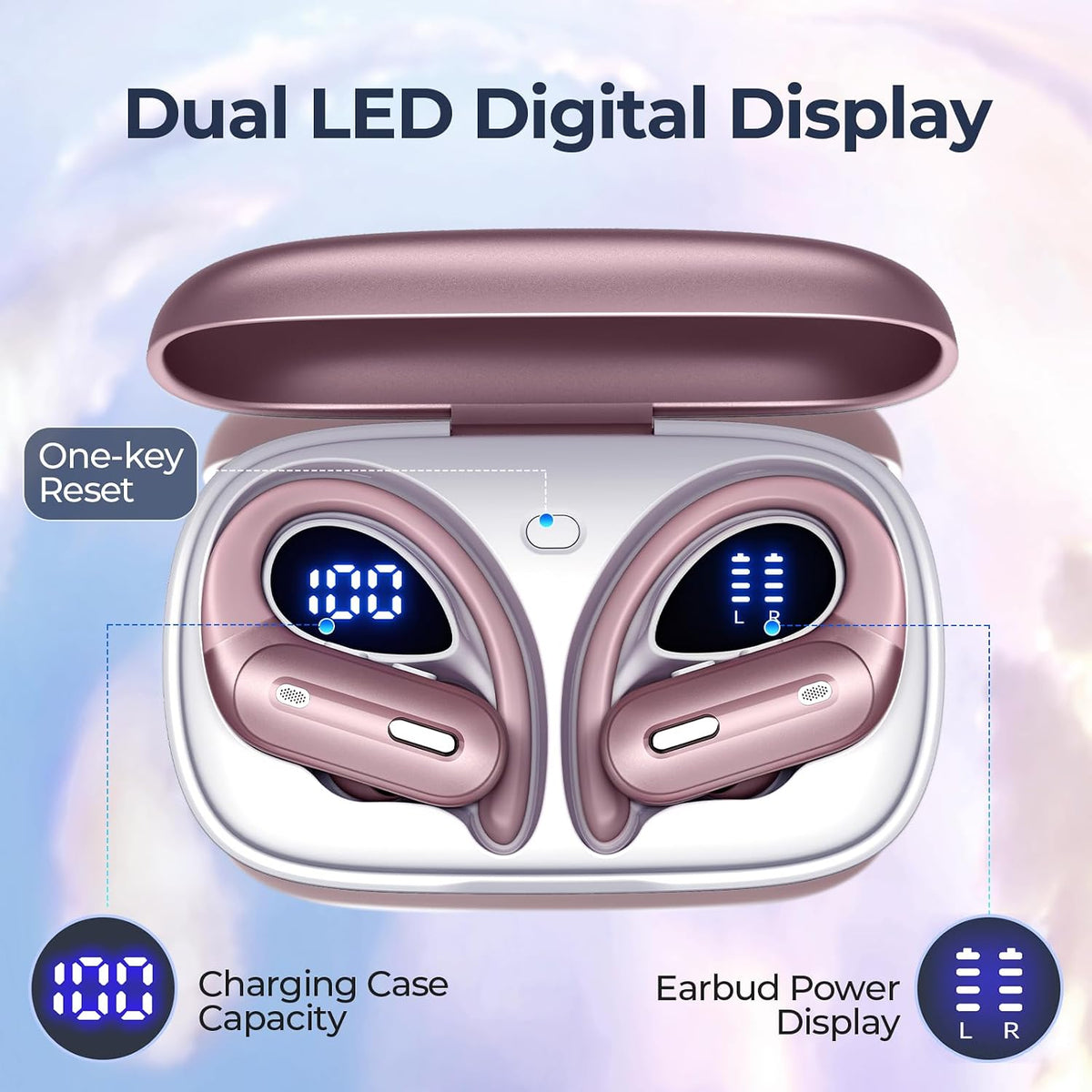 GNMN Auriculares inalámbricos con cancelación activa de ruido, con...