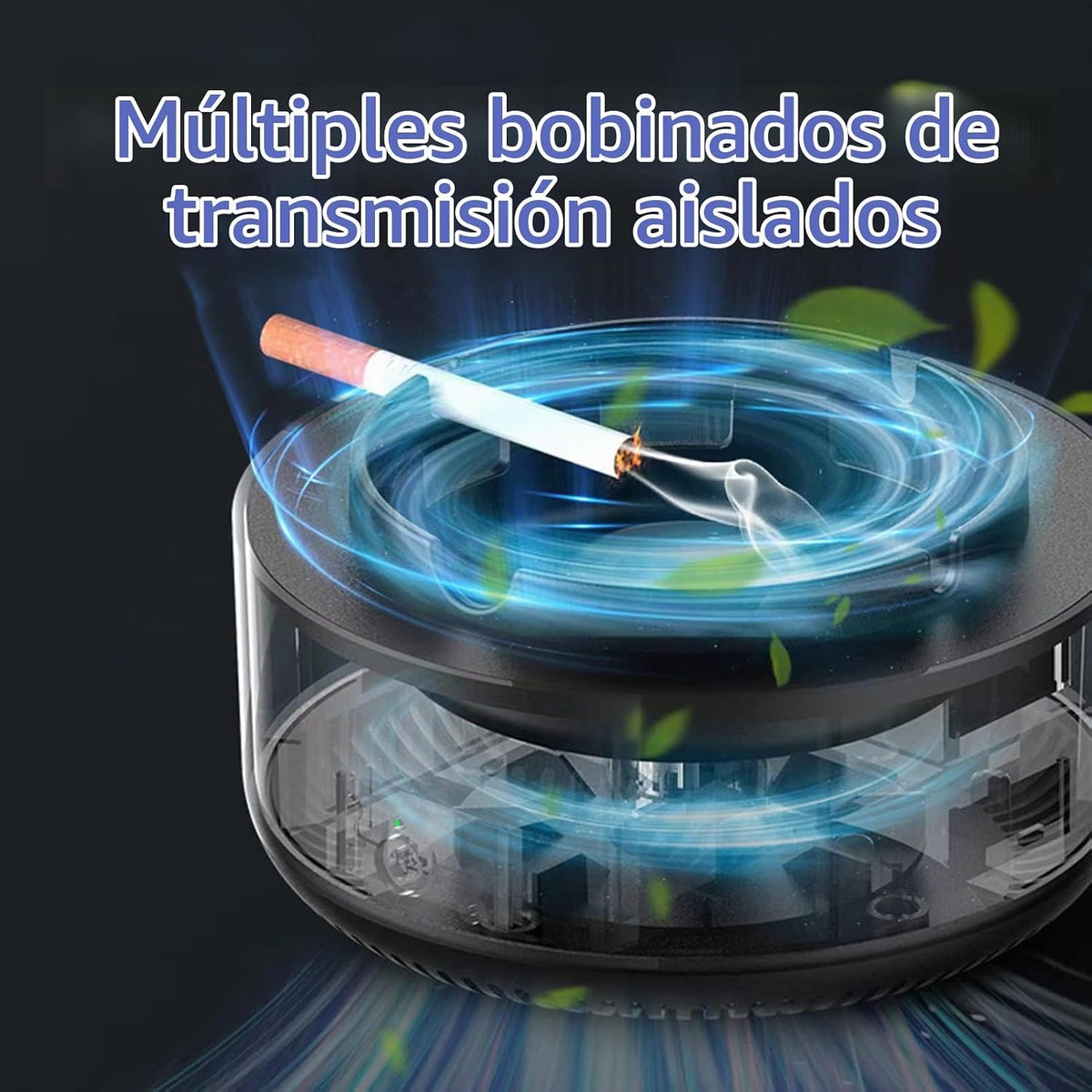 Cenicero interior - Purificador de aire multifuncional sin cenizas...