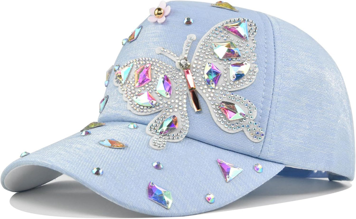 Gorra de béisbol con diseño de abeja y mariposa para mujer, con tac...