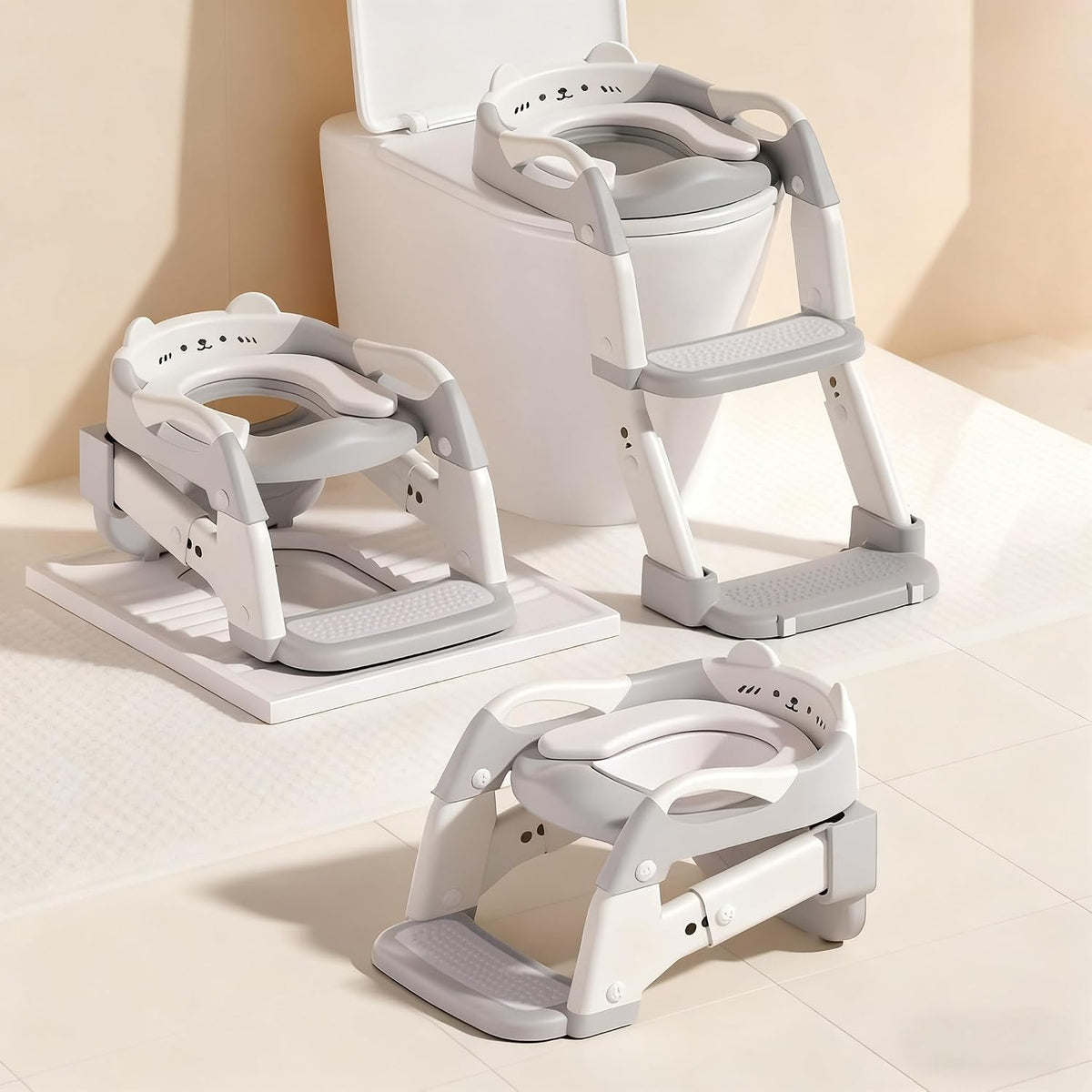 Asiento de entrenamiento para ir al baño, asiento de inodoro mejora...