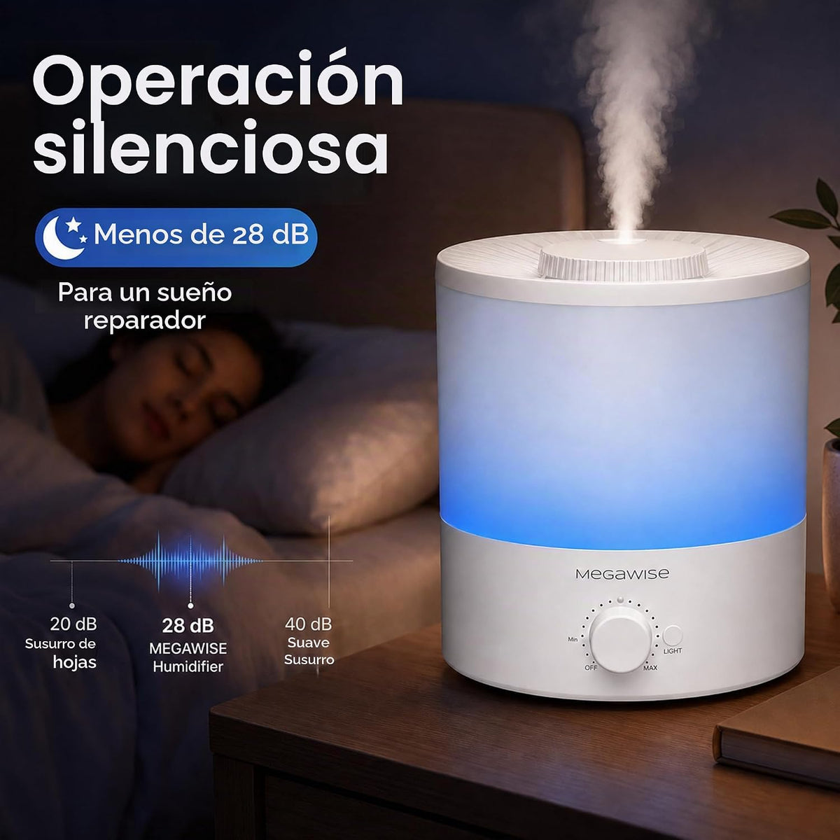 MegaWise Humidificador ultrasónico de niebla fría SK7620-1.5L de ca...