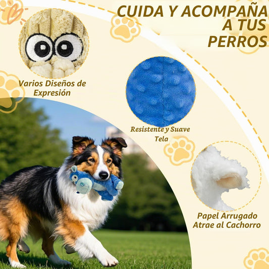 MeetYooo Paquete de 3 Juguetes Chirriantes de Peluche para Perros -...