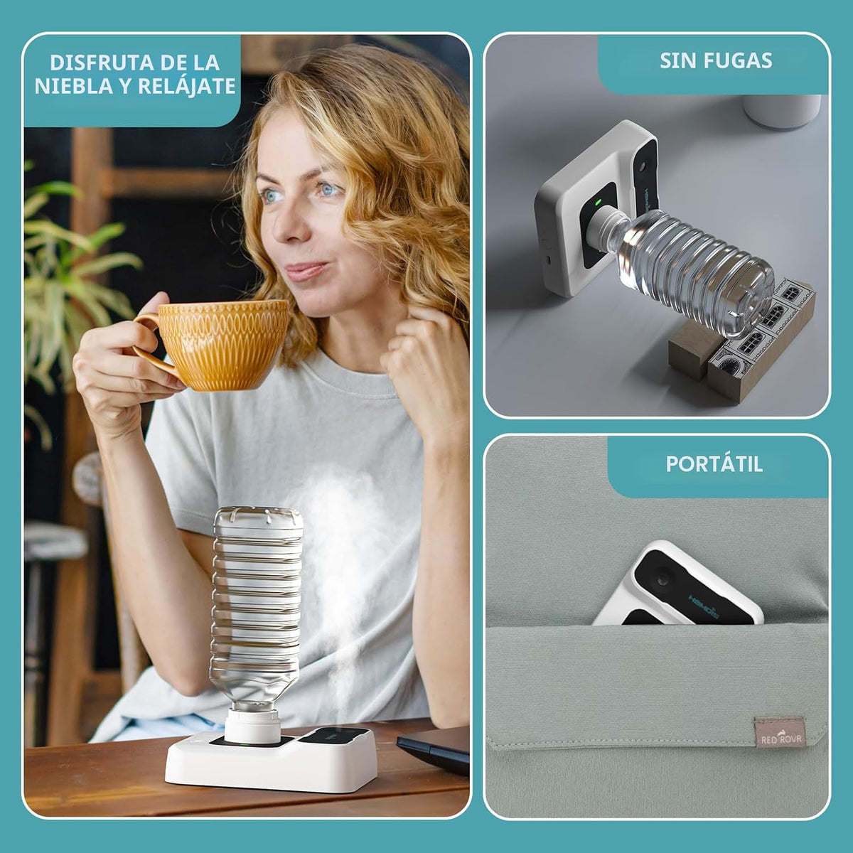 HOMDIS Humidificador de viaje, pequeño humidificador portátil para...