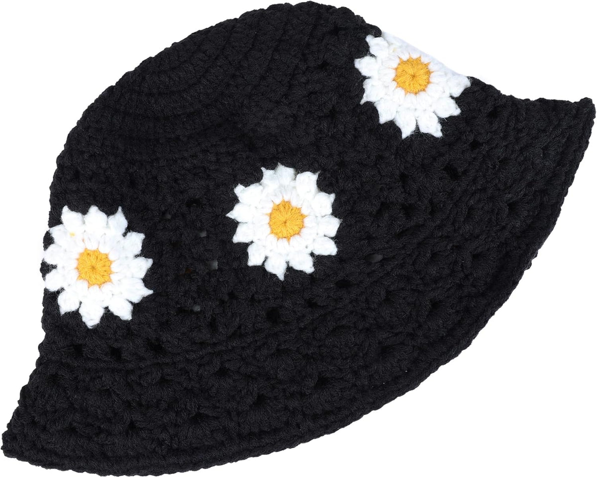 Sombrero de pescador de punto plegable para mujer, diseño de margar...