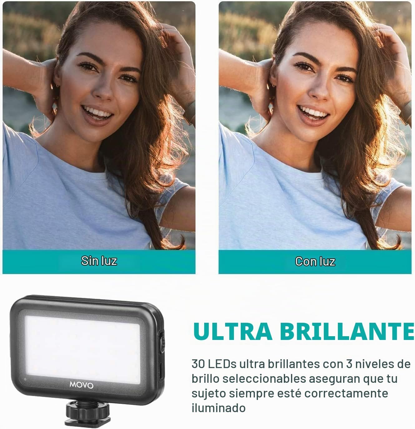 Movo iVlogger - Kit de vlogging para iPhone con trípode de tamaño c...