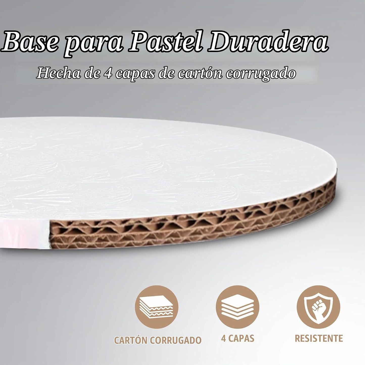 Cakebon - Bases redondas para tortas de 12 pulgadas, color blanco,...