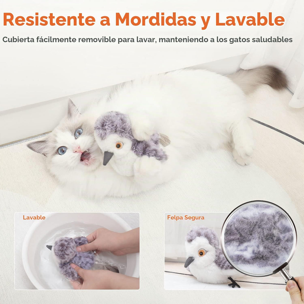 Potaroma Juguetes para Gatos Ave Flapping (No Vuela), Canturreo Rea...