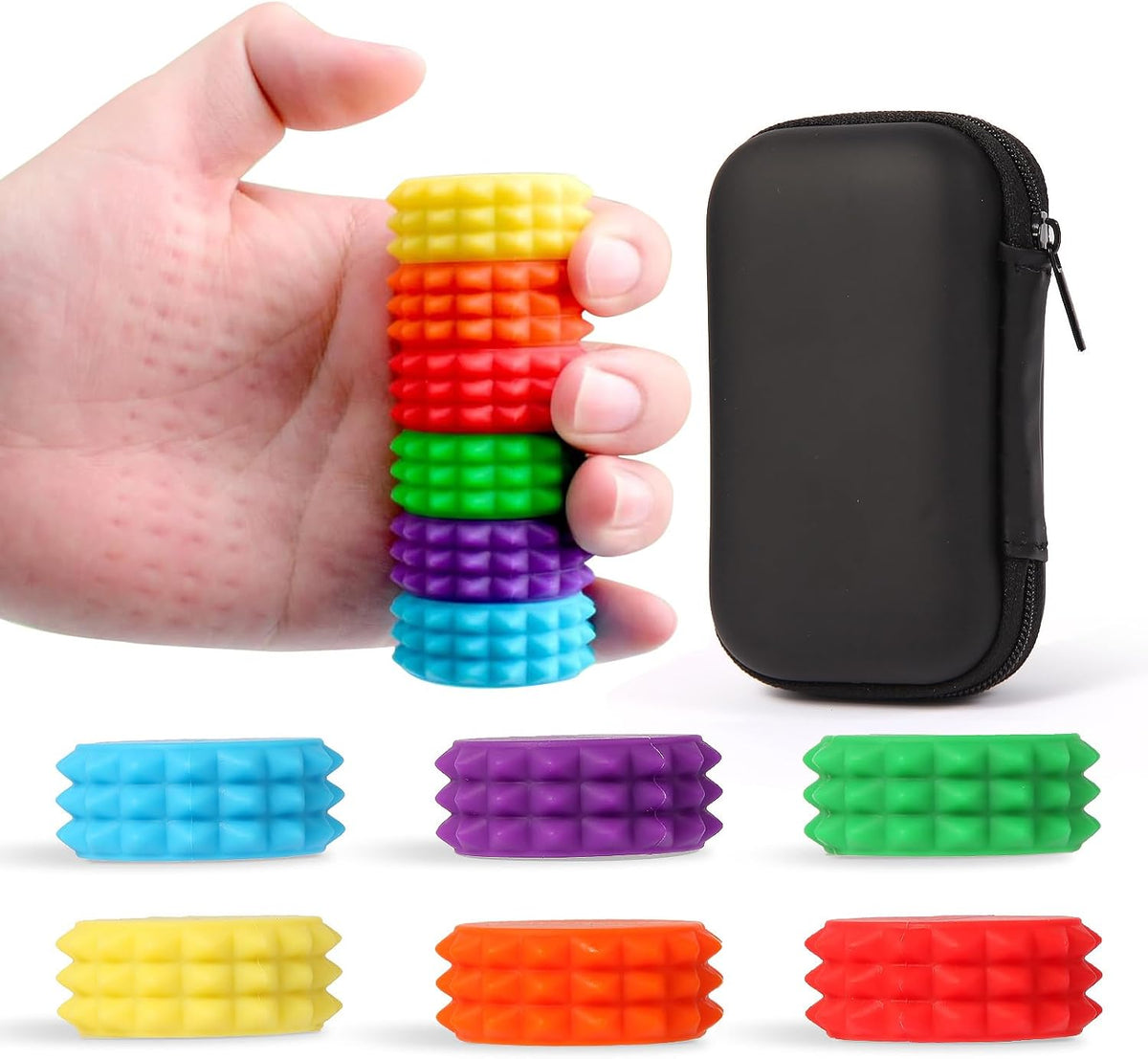 Bolas Magnéticas de Silicona para el Estrés, Paquete de 6 Juguetes...