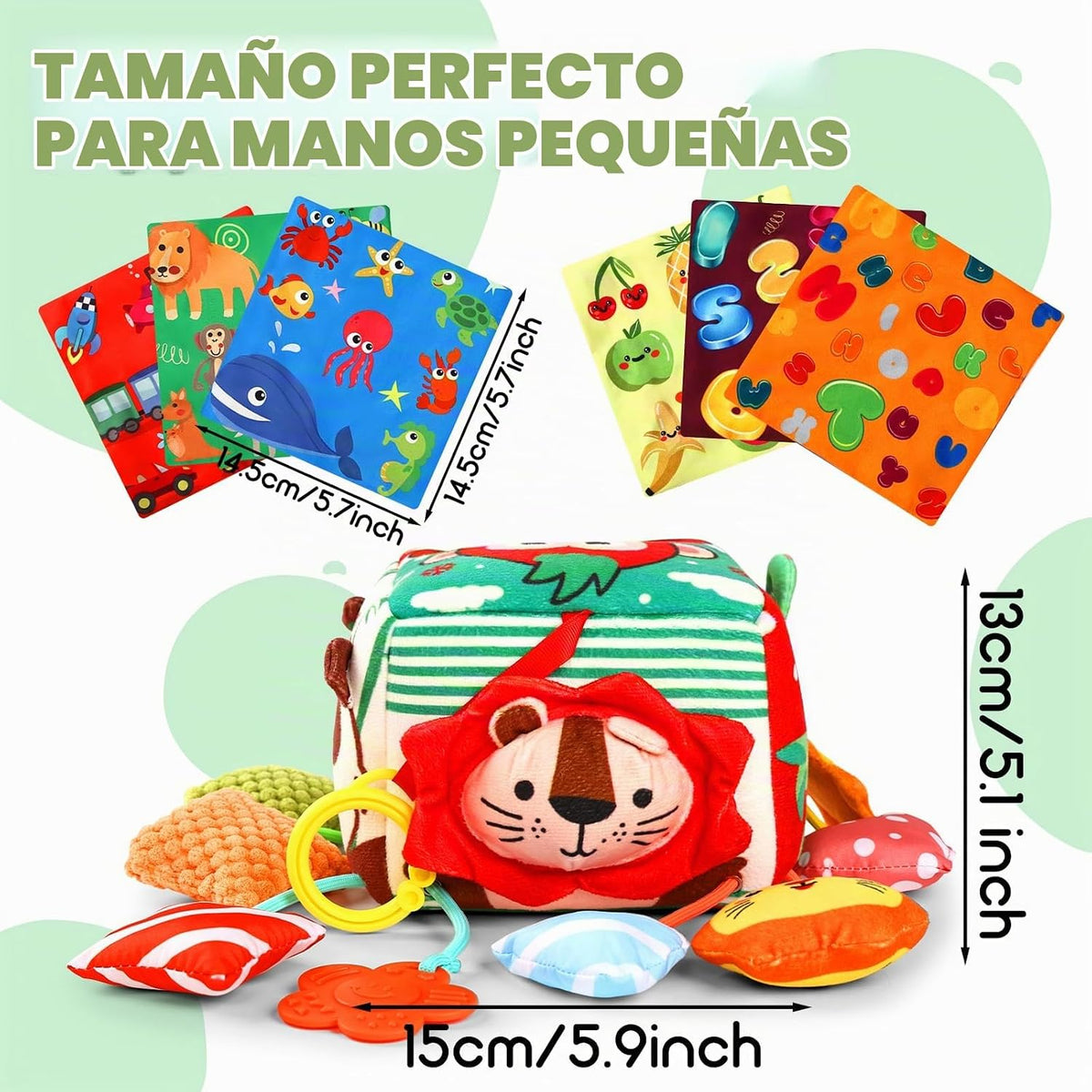 YOGINGO Caja de pañuelos para bebé, juguetes sensoriales Montessori...