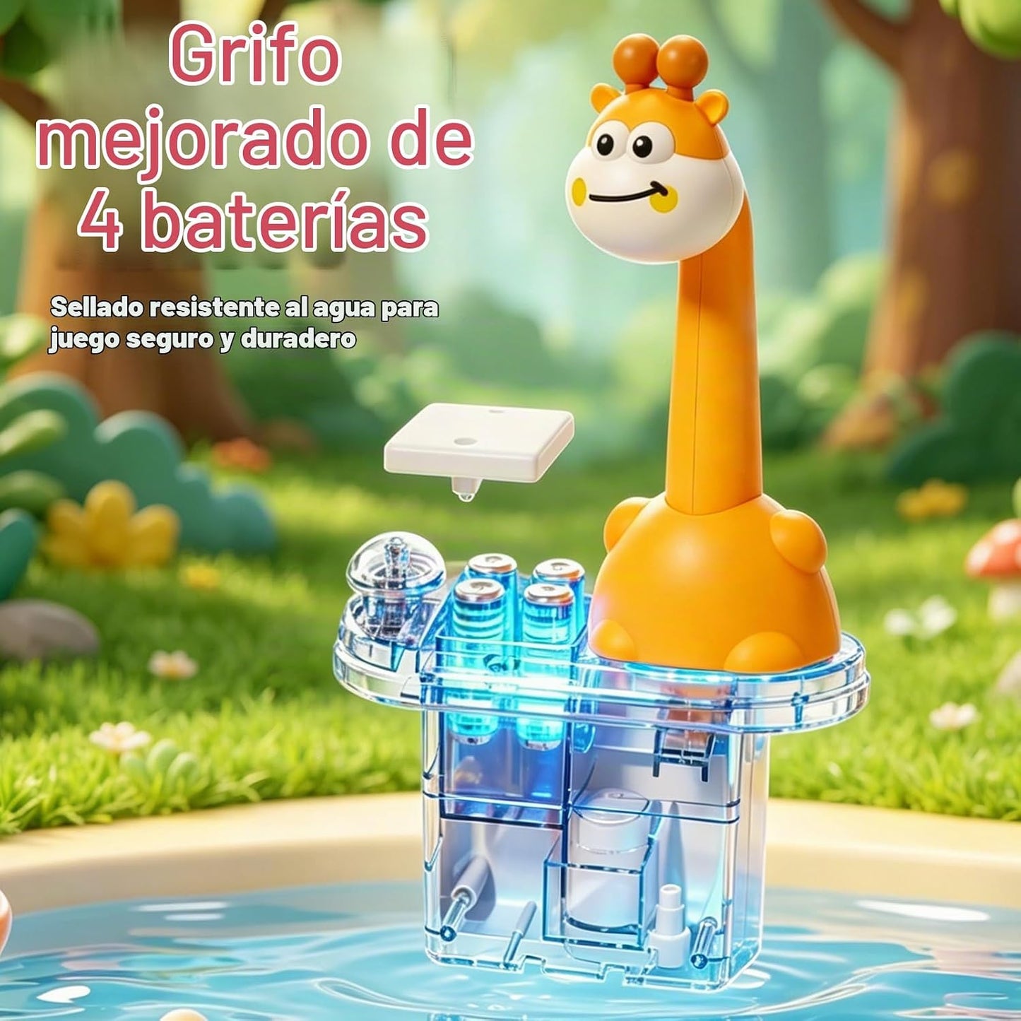 HOLYFUN Fregadero de cocina con agua corriente, juguete de mesa de...