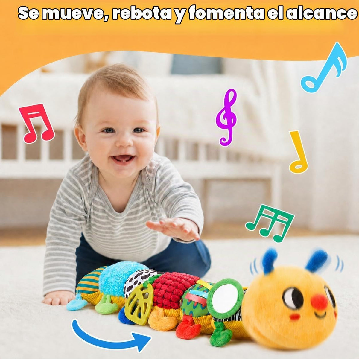 JoyCat Juguetes para bebés de 0 a 18 meses, juguete musical que reb...