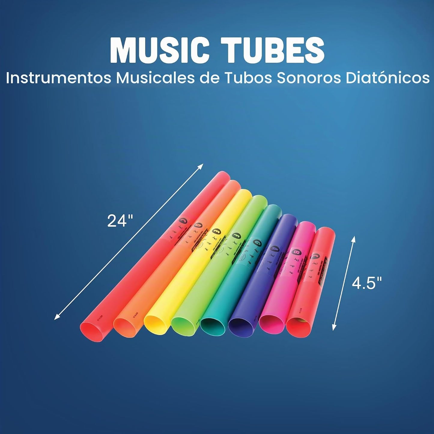 Constructive Playthings Boomwhackers Music - Tubos de sonido sensor...