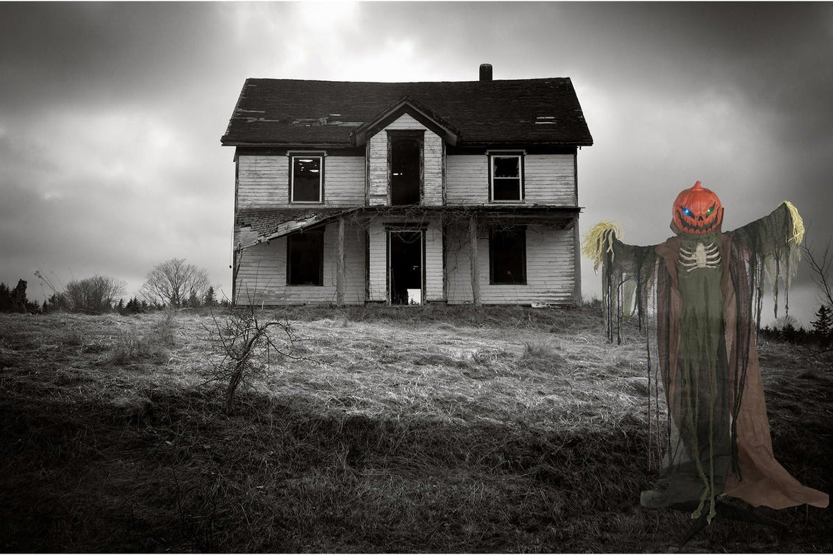 Haunted Hill Farm HHPUMP-4FLS | Espantapájaros animatrónico de tama...