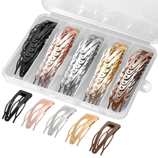 Pinzas para el cabello a presión de 5 colores, pinzas de pelo de me...