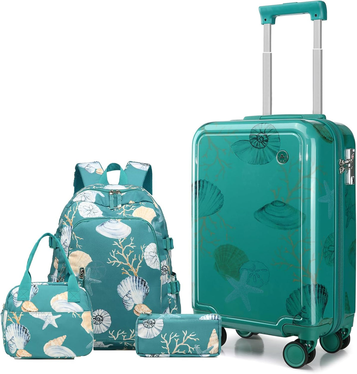 Somago Juego de 4 piezas de equipaje para niños con mochila para ni...