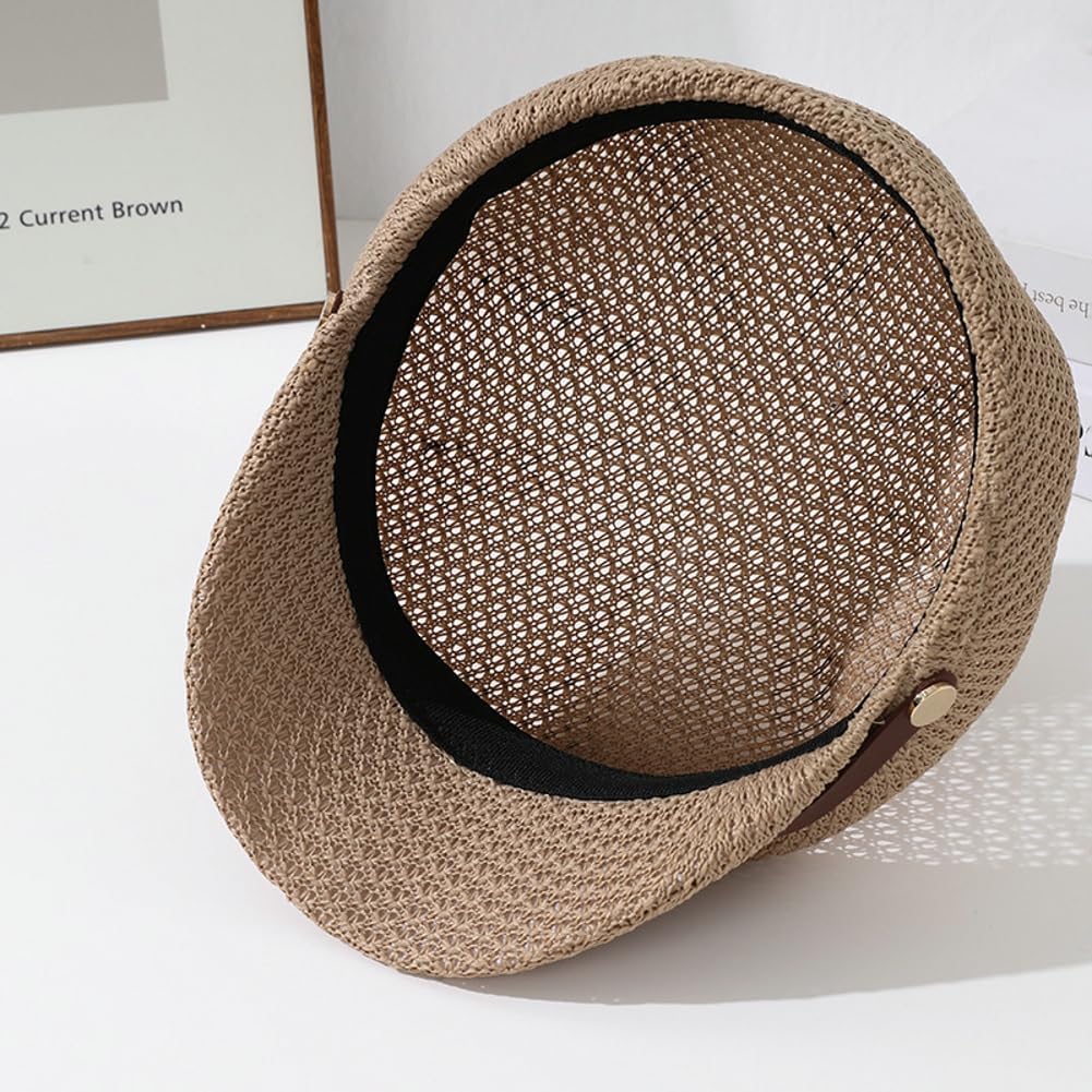 Gorra de periódico ligera de moda boina transpirable de malla para...