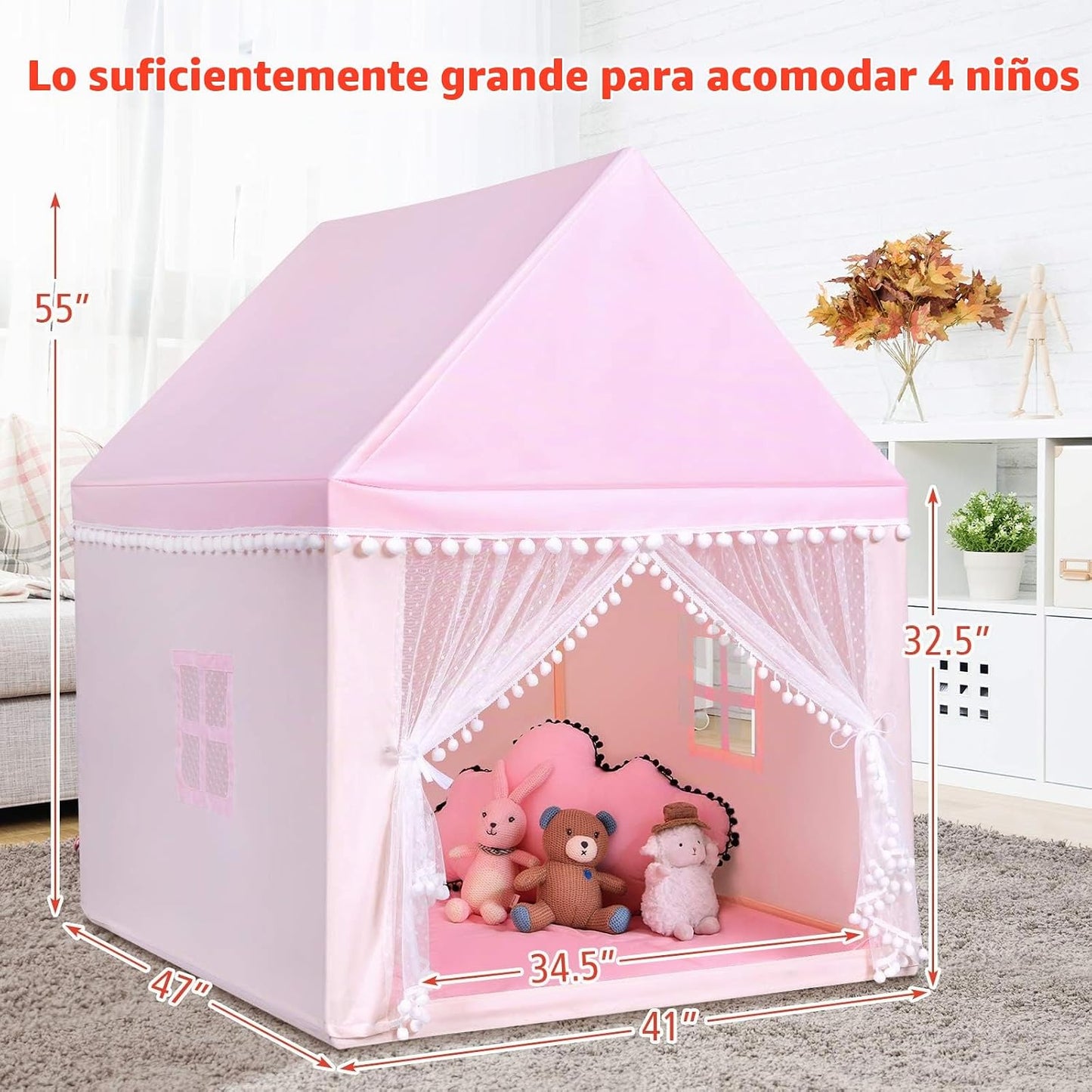 Costzon Tienda de campaña para niños, casa de juegos grande con alf...