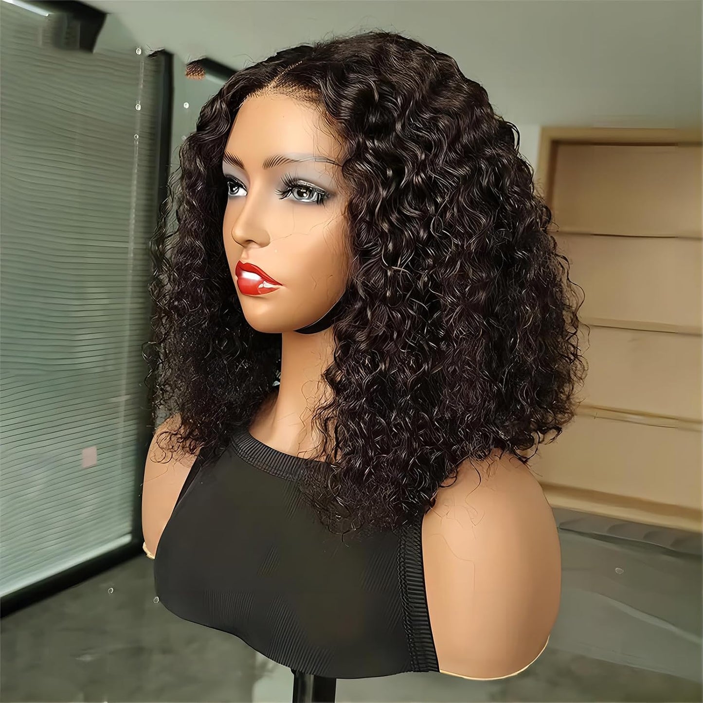 ISEE Wear and Go - Pelucas sin pegamento, pelucas de cabello humano...