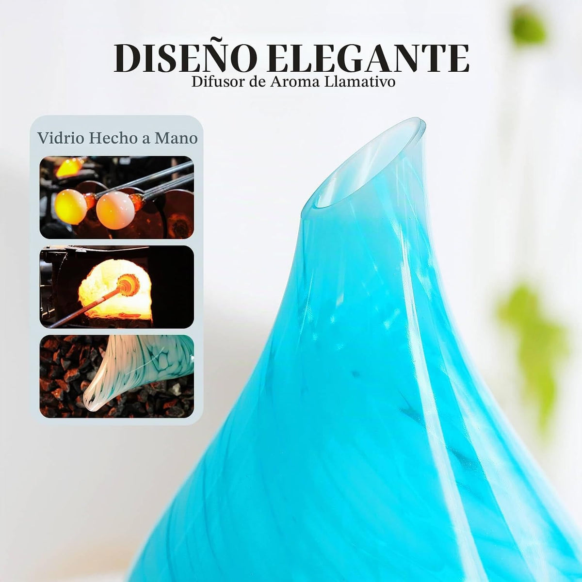Porseme Difusor de aceite esencial de 9.5 fl oz, difusor de aire de...