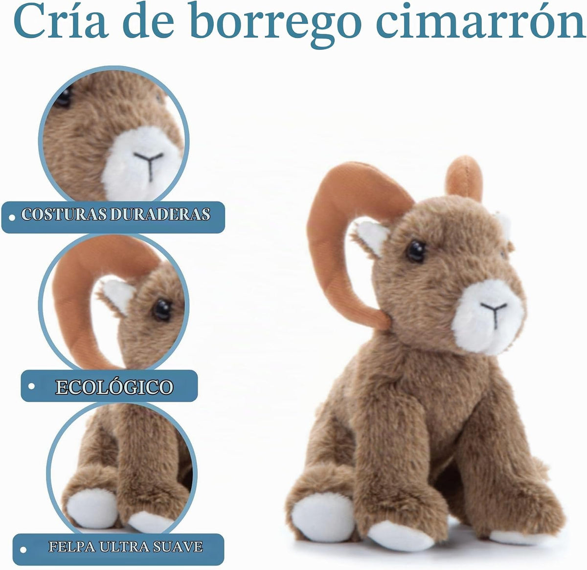 The Petting Zoo Bighorn - Peluche de oveja, Babiez, regalos para ni...