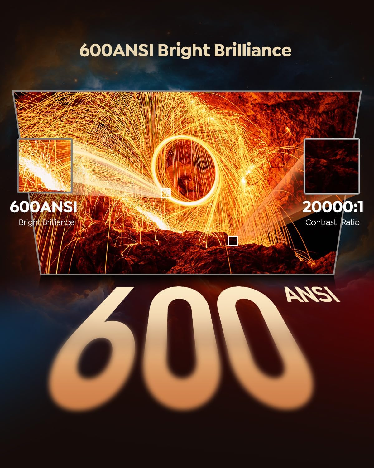 [Aplicaciones integradas\/soporte 4K] Proyector inteligente para ex...