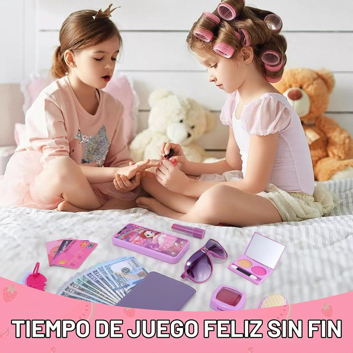 Bolso de juego de fantasía para niñas pequeñas, bolso de niña con j...