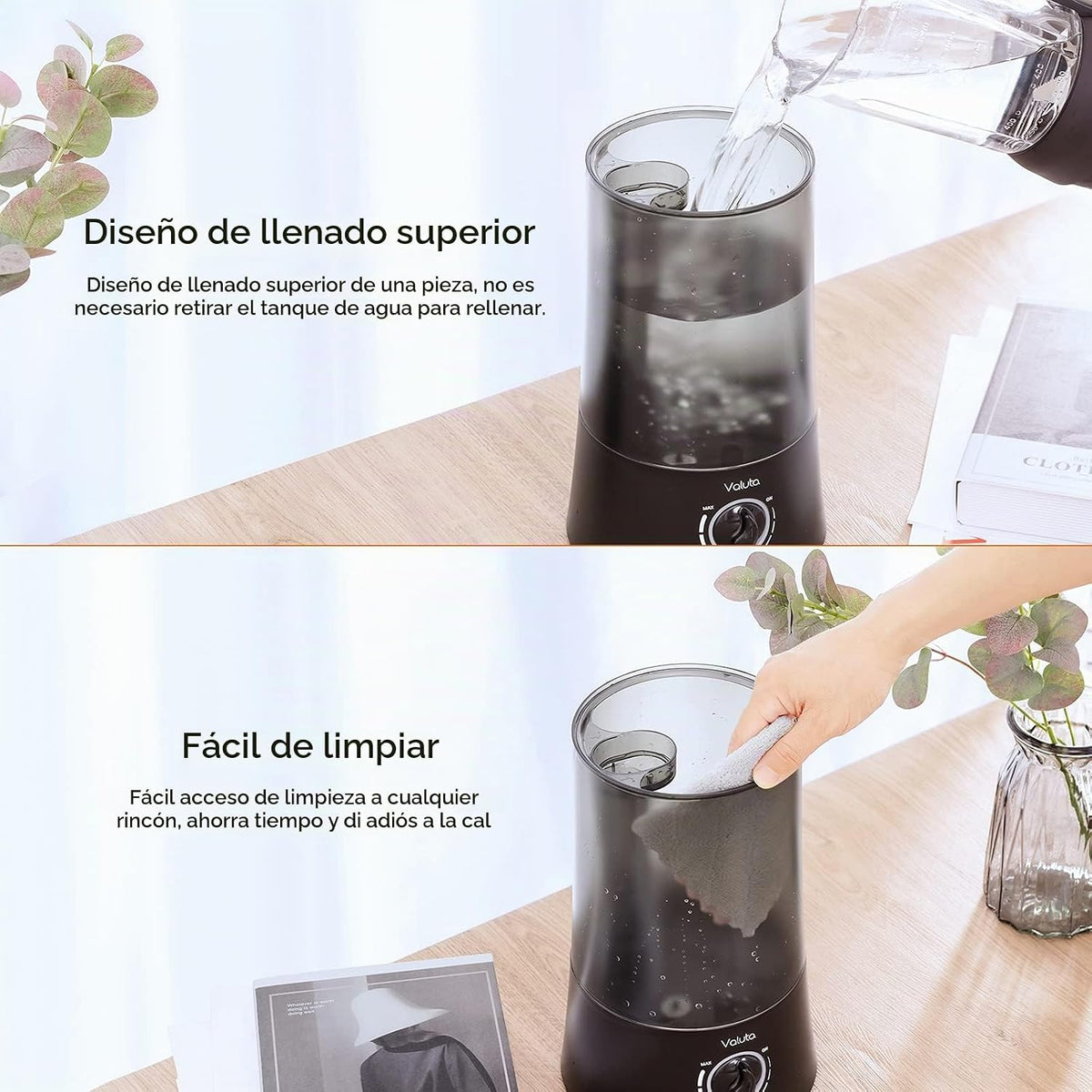Humidificadores para dormitorio, humidificador de niebla fría de 4...